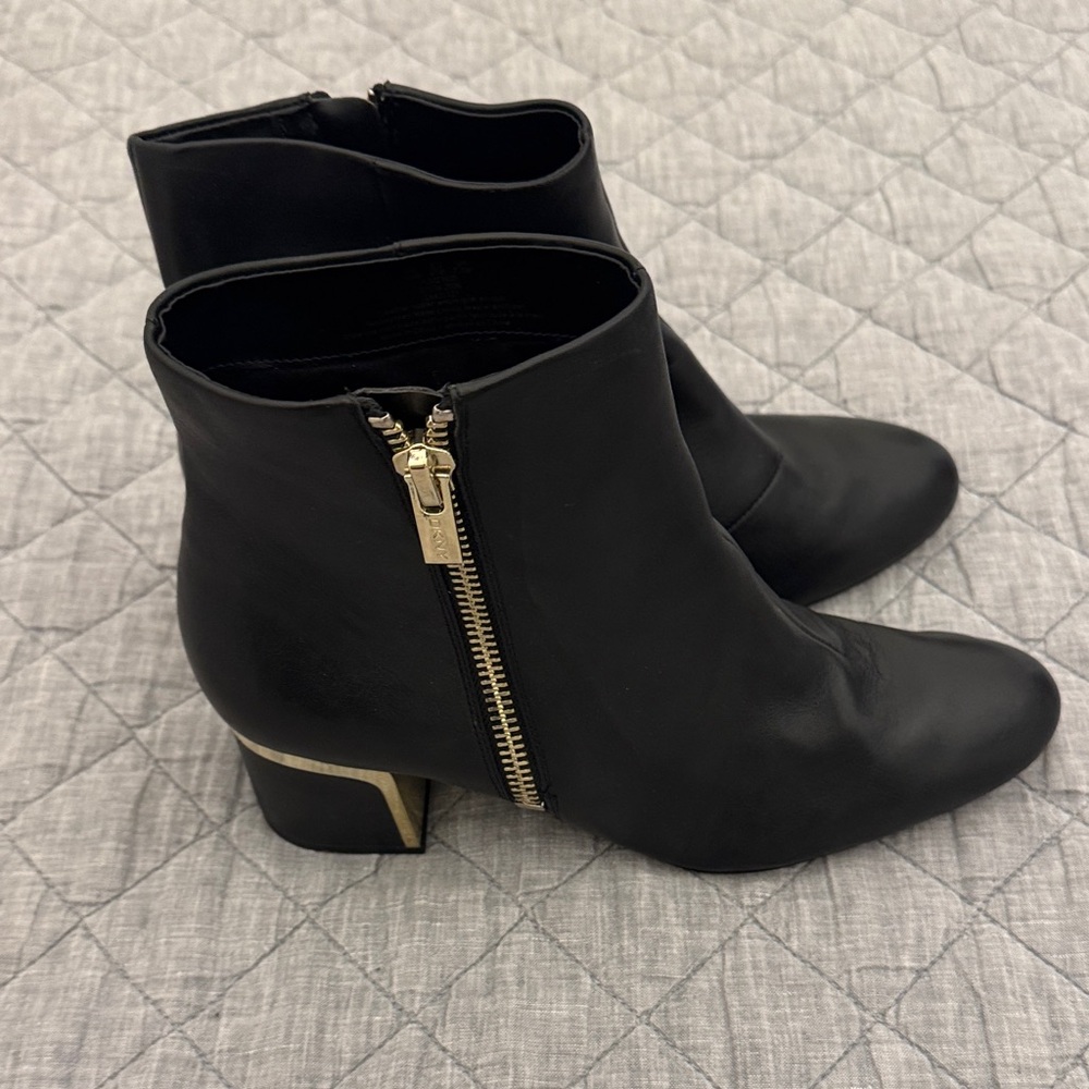 DKNY Sleek Black Ankle Booties